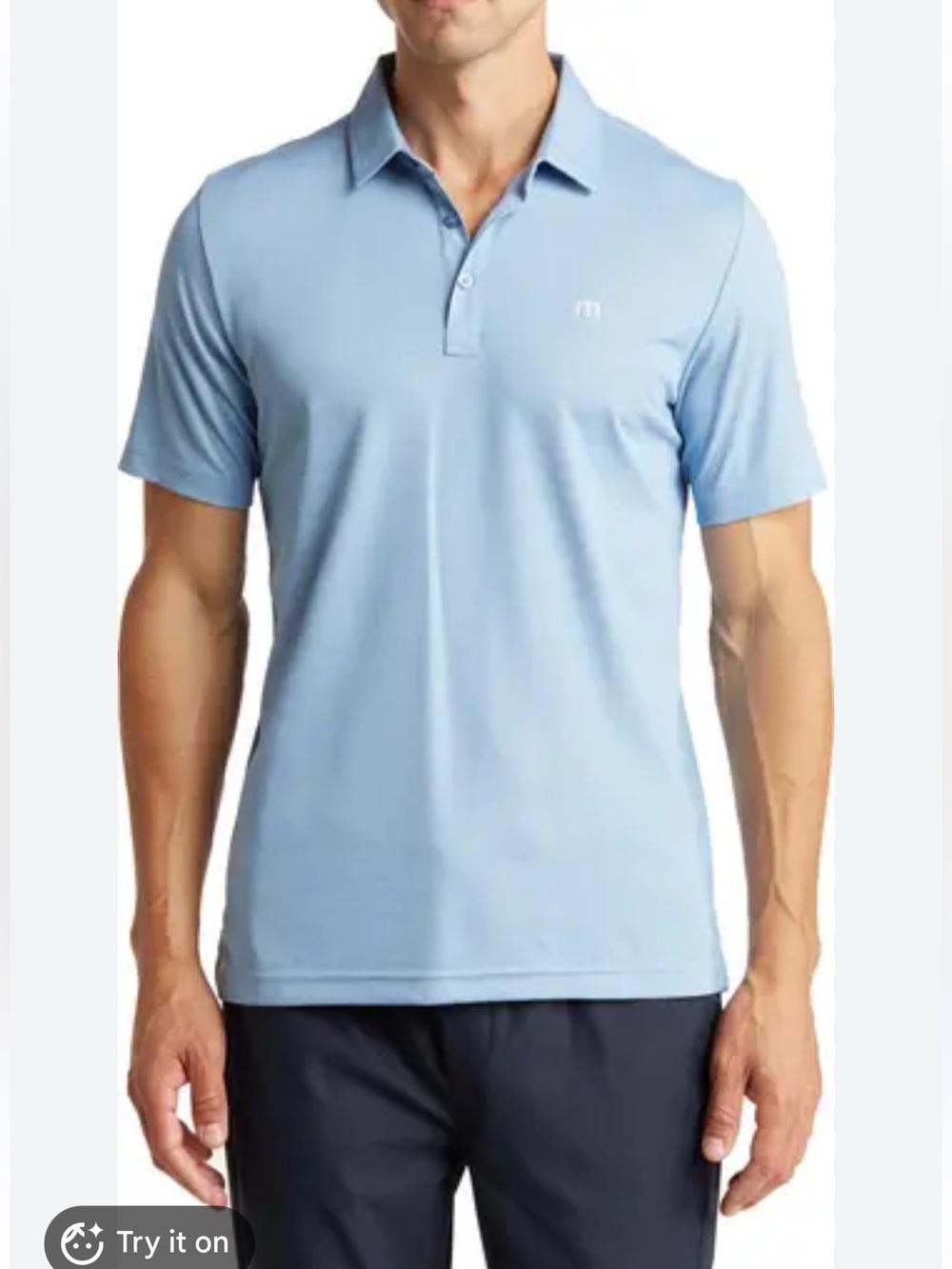 Travis Mathew Sky Blue Short-Sleeve Polo